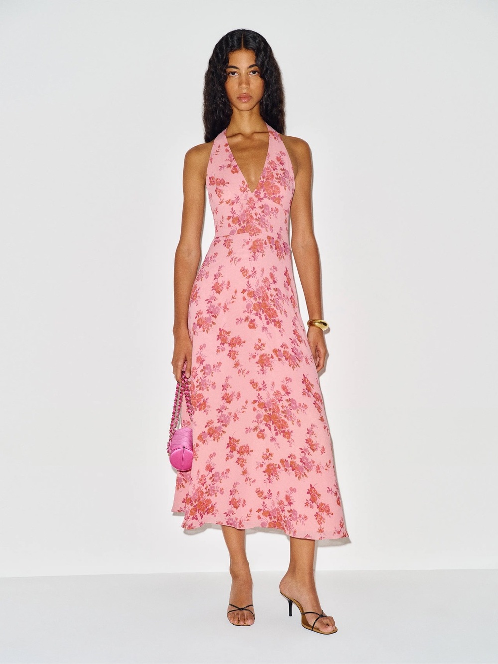 Reformation Bertha Dress Pink - Size 10 NWT